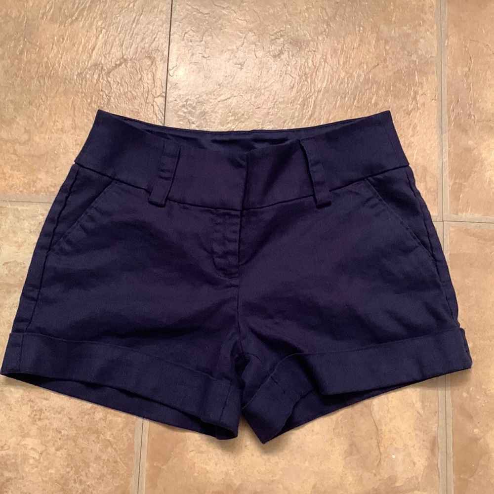 EUC Express Blue linen-blend shorts